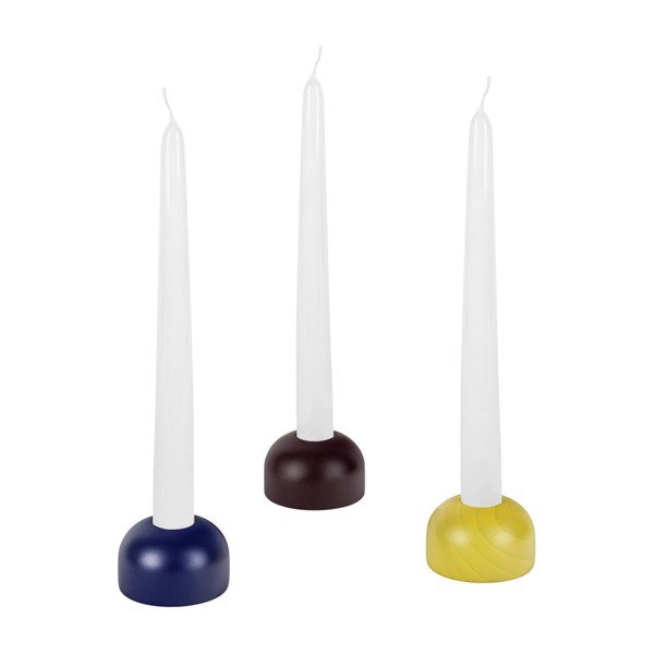 Portacandele in set in legno 3 pz Lums – noo.ma