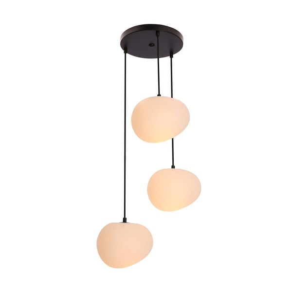 Lampadario bianco e nero ø 42 cm Stones – Candellux Lighting-image-3