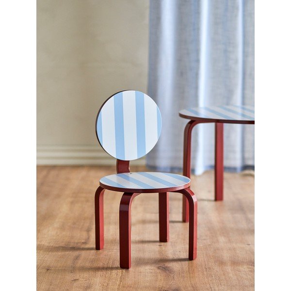 Sedia per bambini burgundy/azzurra Liova – Bloomingville Mini-image-1