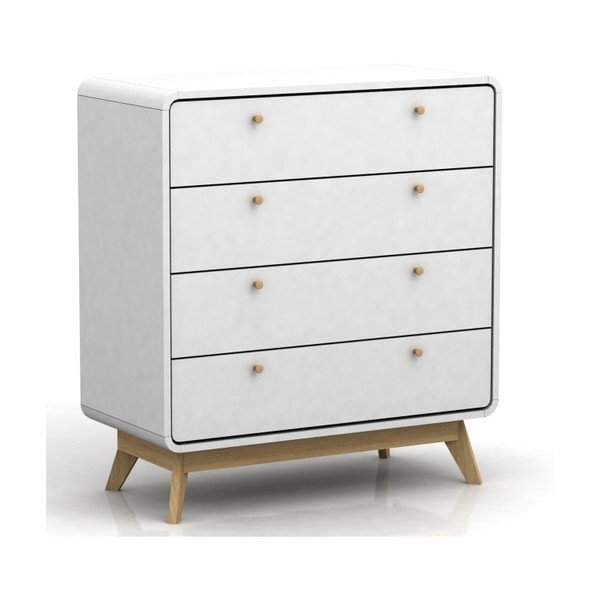 Cassettiera bianca 80x88 cm Caitlin - Støraa-image-2