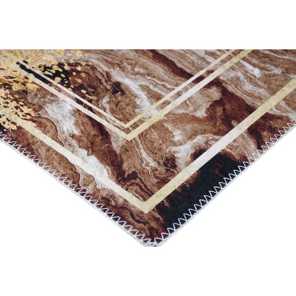 Tappeto lavabile marrone/crema 80x200 cm - Vitaus-image-2