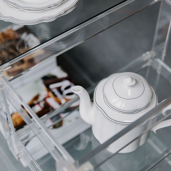 Teiera bianca in new bone china 1,3 l Odette – S|P Collection-image-1
