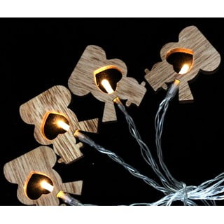 Catena luminosa con 10 luci LED gialle Snowmen - Casa Selección
