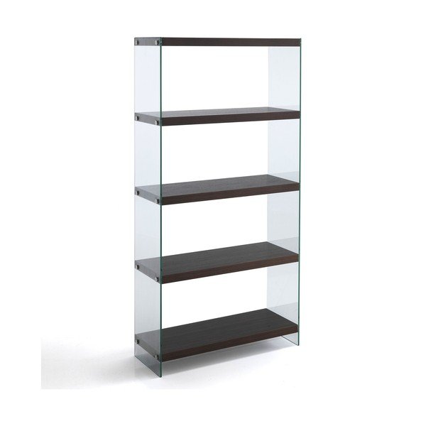Libreria marrone scuro, altezza 159 cm Nancy - Tomasucci