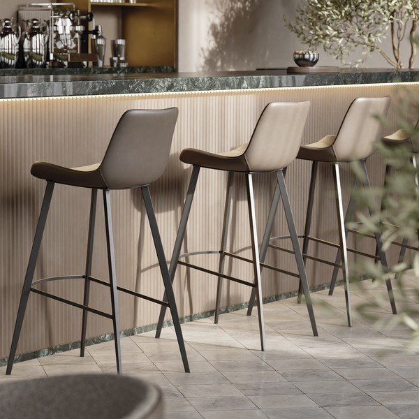 Sgabello da bar marrone (altezza della seduta 74,5 cm) Hype – DAN-FORM Denmark-image-2