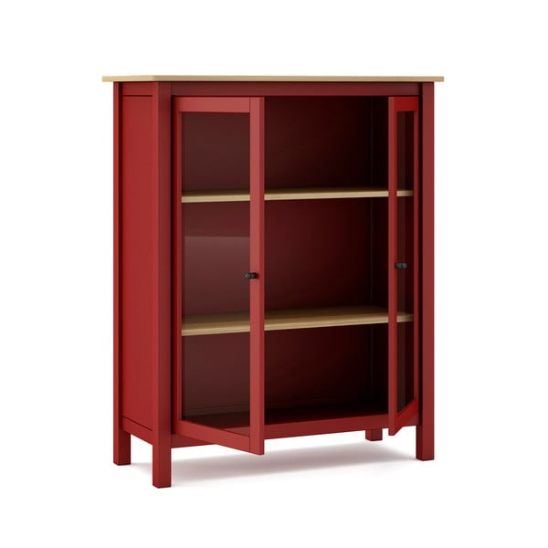 Vetrina in legno di pino rosso/naturale 90x110 cm Misti - Marckeric-image-3