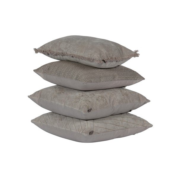 Cuscino decorativo beige Velvet Nougat, 50 x 50 cm Stroke - BePureHome-image-1