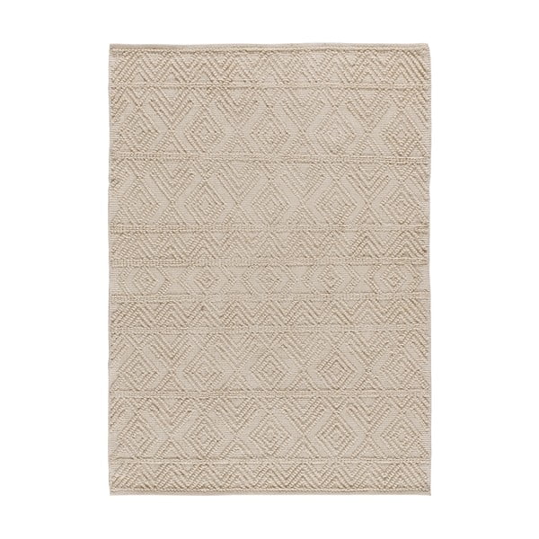 Tappeto color crema in cotone riciclato lavabile/tessuto a mano 60x90 cm Pamuk – Universal