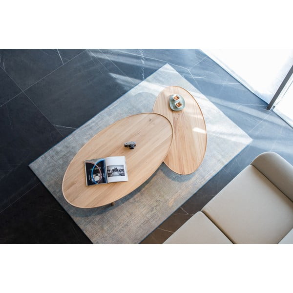 Tavolino in rovere naturale 65x120 cm Mu - Gazzda-image-2