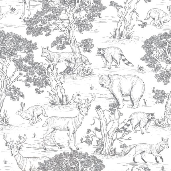 Carta da parati per bambini 100 cm x 280 cm Animals - Dekornik