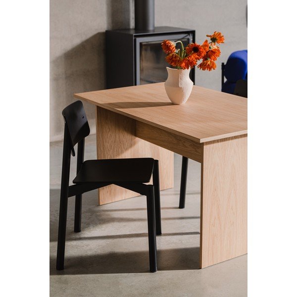 Sedia da pranzo nera impilabile Wem – noo.ma-image-1