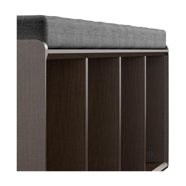 Scarpiera marrone con panca Brittany - Novogratz-image-1