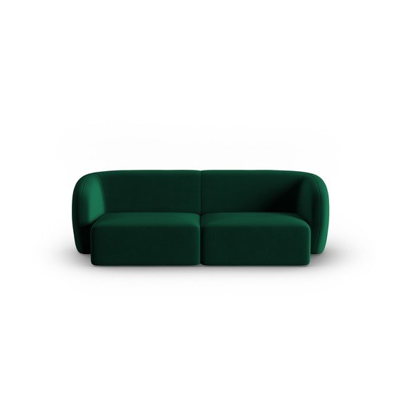 Divano verde con rivestimento in velluto 188 cm Paolo – Milo Casa