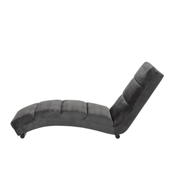 Sedia da salotto in velluto grigio Slinky - Actona-image-1