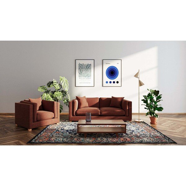 Divano color mattone 235 cm Pomo - Ame Yens-image-1