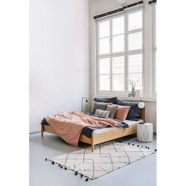 Biancheria da letto matrimoniale marrone naturale in cotone stonewashed , 200 x 200 cm - Bonami Selection-image-3