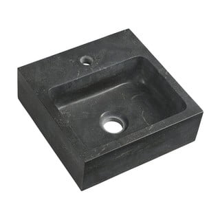 Lavabo nero in pietra 30x30 cm Blok – Sapho