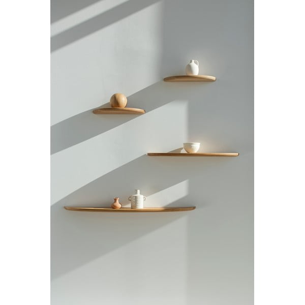 Scaffali in legno di quercia in colore naturale Mu - Gazzda-image-3