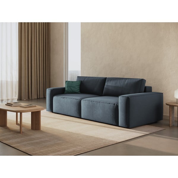 Divano letto blu 247 cm Jodie - Micadoni Home-image-1