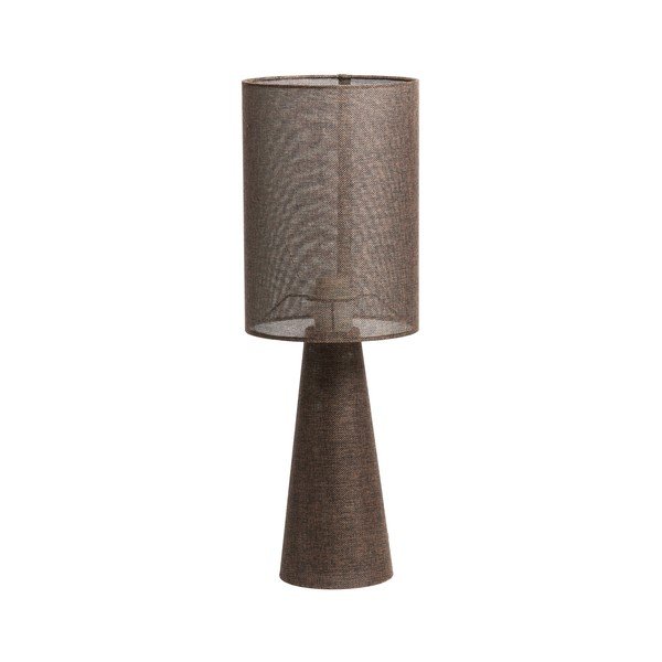 Lampada da tavolo marrone con paralume in tessuto (altezza totale 58 cm) Micky – Light & Living