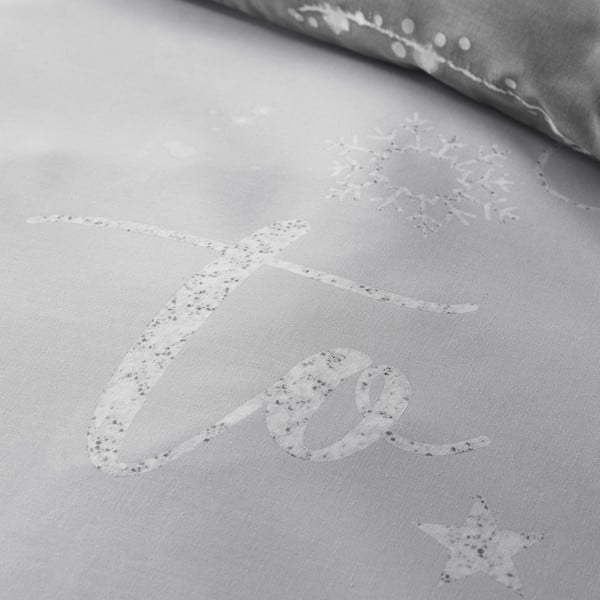 Biancheria da letto singola grigia 135x200 cm A Lot Like Christmas - Catherine Lansfield-image-4