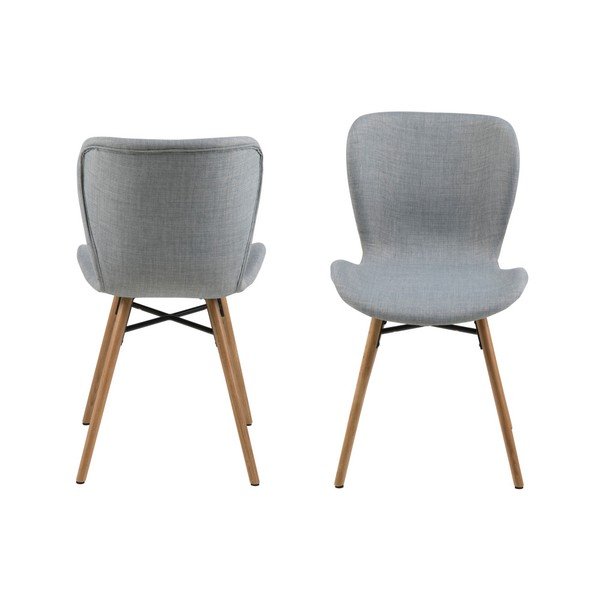 Set di 2 sedie da pranzo grigio chiaro Batilda - Actona-image-4