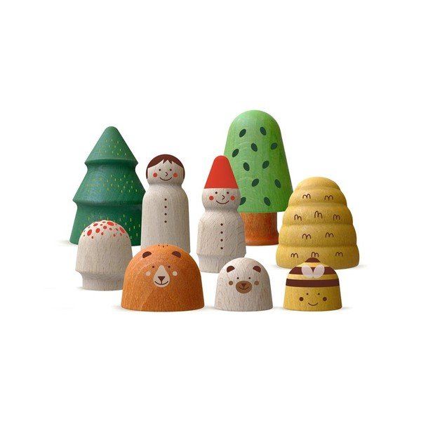 Set di 10 figure in legno Bosco di legno - Londji