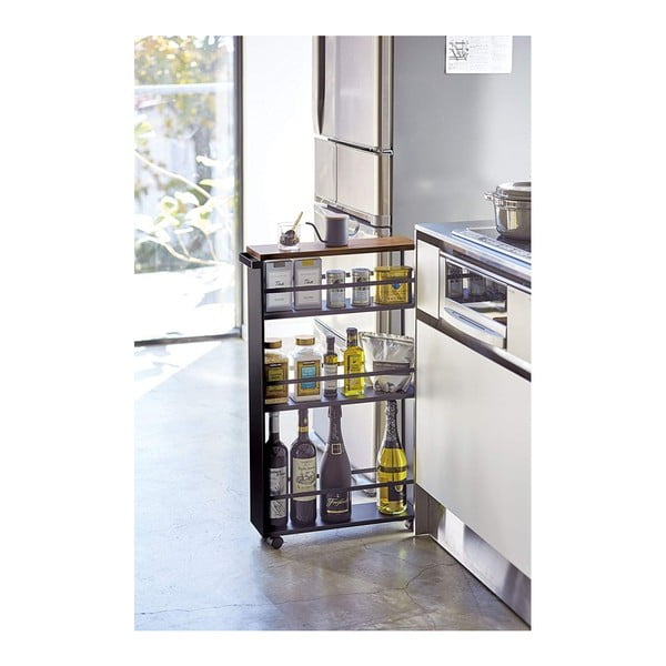 Mobile da bagno nero in metallo 47,5x81 cm Tower - YAMAZAKI-image-4