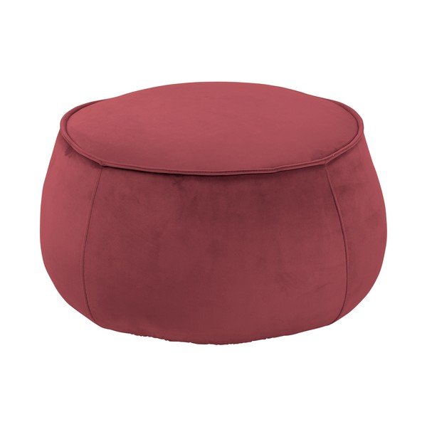 Pouf in velluto rosa corallo , ⌀ 60 cm Mie - Actona