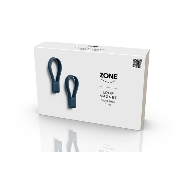 Gancio per asciugamani blu in silicone 2 pz Loop – Zone-image-3