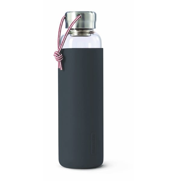 Borraccia in vetro con custodia in silicone nero, 600 ml G-Bottle - Black + Blum