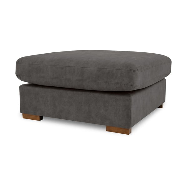 Poggiapiedi in similpelle antracite Hamburg - Scandic-image-2