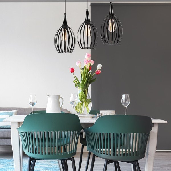 Apparecchio a sospensione nero ø 17,5 cm Vincent - LAMKUR-image-3