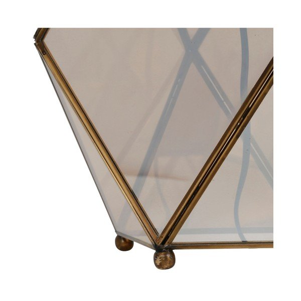 Gamba della lampada in marrone-oro 43 cm Eluminea - Côté Table-image-2