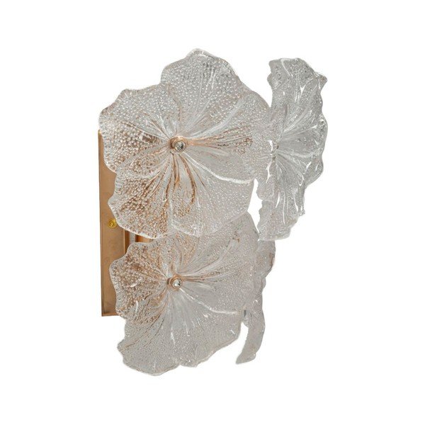 Lampada da parete dorata in vetro Ibiscus – Mauro Ferretti-image-2