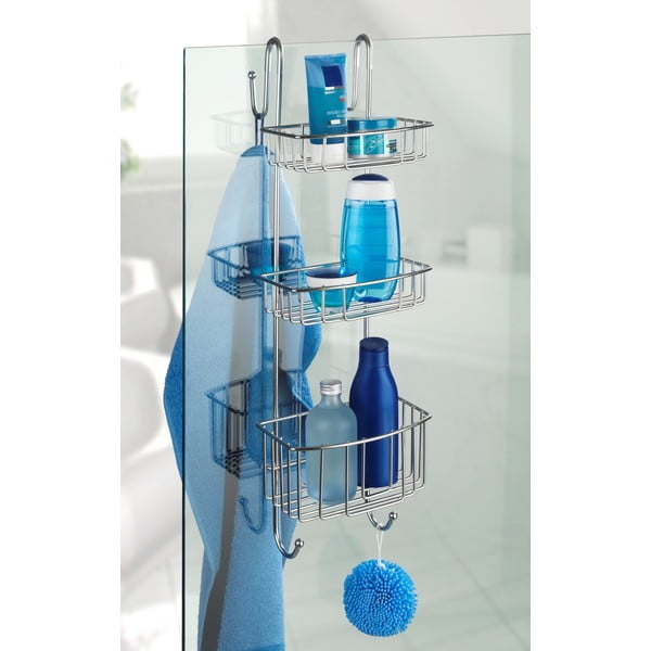 Mensola sospesa a tre livelli per la doccia Olesi - Wenko-image-1