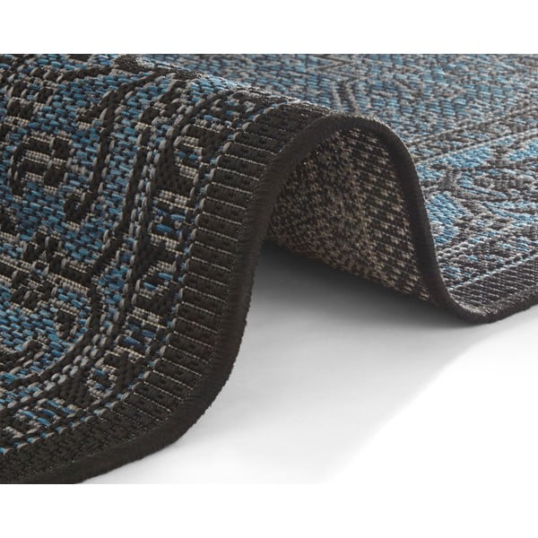 Tappeto da esterno nero e blu , 140 x 200 cm Anjara - NORTHRUGS-image-3