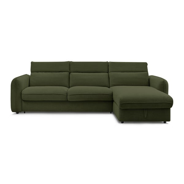 Divano angolare verde allungabile (con composizione variabile) Achille – Bobochic Paris-image-1