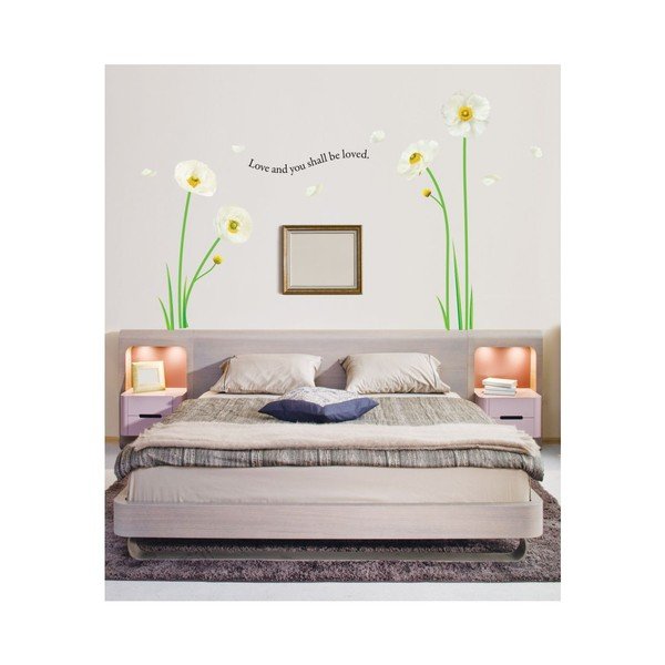 Samolepka Ambiance White Poppies Flowers-image-2