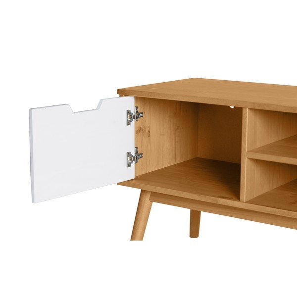 Cassettiera TV in legno di pino massiccio Cusco - Marckeric-image-4