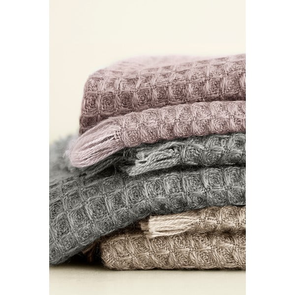 Plaid grigio con motivo waffle , 130 x 180 cm - Blomus-image-1