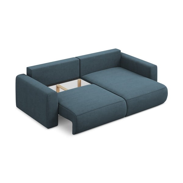Divano angolare blu allungabile/con contenitore (con penisola a destra/con chaise lounge) Kapua – Makamii-image-4