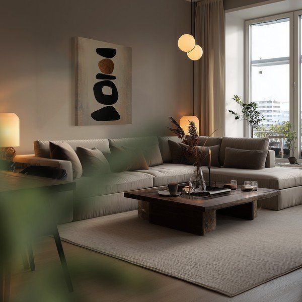 Dipinto stampato dipinto su tela 70x100 cm Stones – Styler-image-1