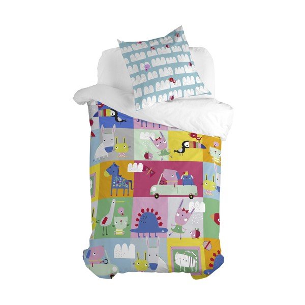 Biancheria da letto per bambini in cotone Patchwork, 140 x 200 cm Patchwork Animal - Moshi Moshi