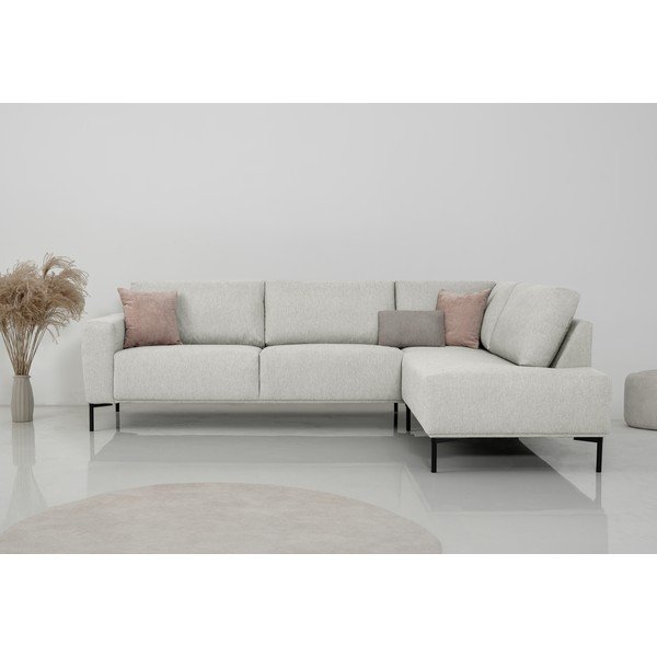 Divano angolare in grigio chiaro (con penisola a destra) Loosdrecht – Scandic-image-1