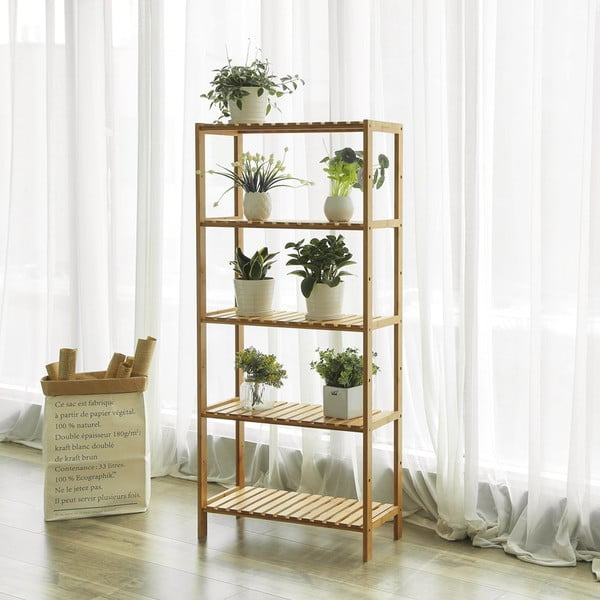 Mensola in bambù, altezza 130 cm - Songmics-image-1