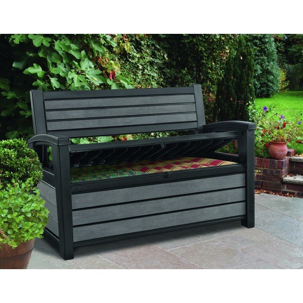 Panca da giardino grigia per lo stoccaggio Hudson - Keter-image-1