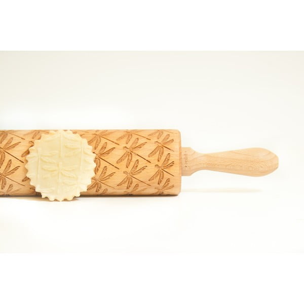 Rullo per pasta in legno goffrato Dragonfly - Valek-image-2