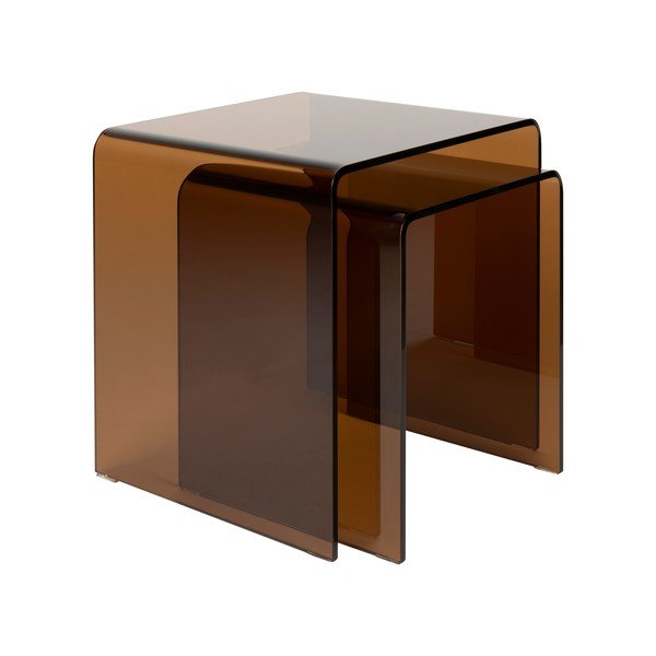 Set di tavolini in vetro 2 pz 40x45 cm Vetro – Dutchbone