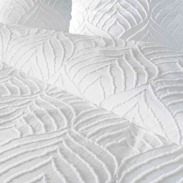 Set copripiumino e federa bianco in microfibra per letto singolo 140x200 cm Heltie – douceur d'intérieur-image-2